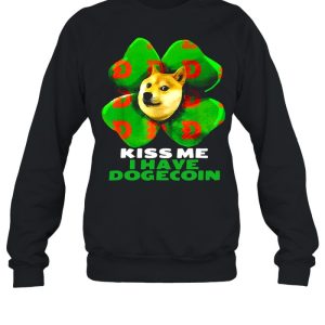 Dog Kiss me I have dogecoin 2021 Doge St Patrick Day shirt 4