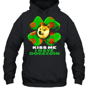 Dog Kiss me I have dogecoin 2021 Doge St Patrick Day shirt 5