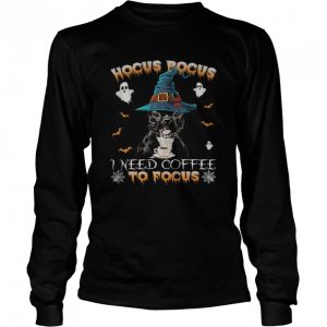 Dog hocus pocus i need coffee to focus halloween shirt