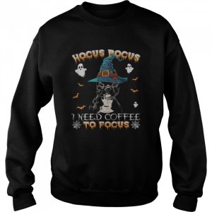 Dog hocus pocus i need coffee to focus halloween shirt