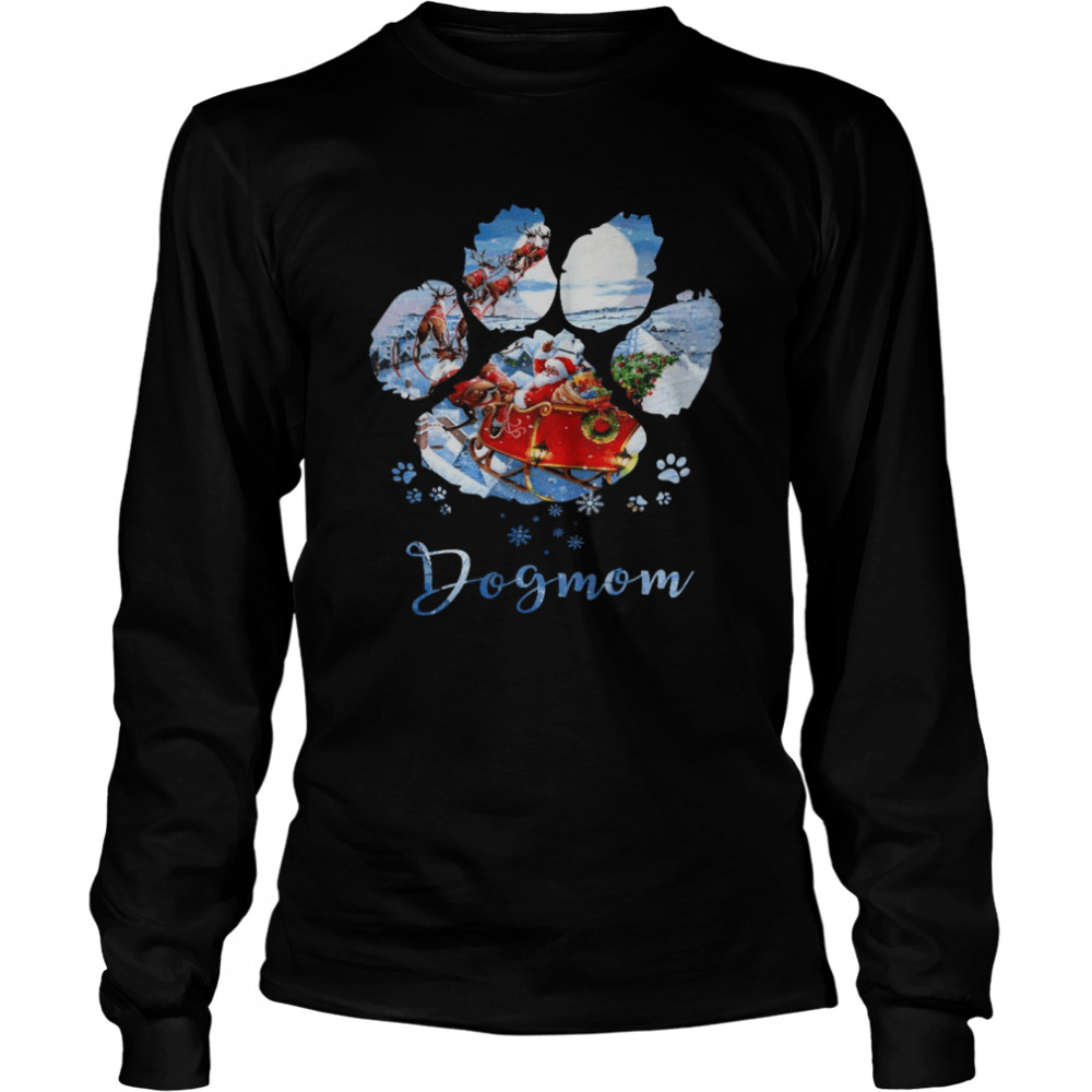Dogmom paw christmas shirt Dogmom paw christmas shirt