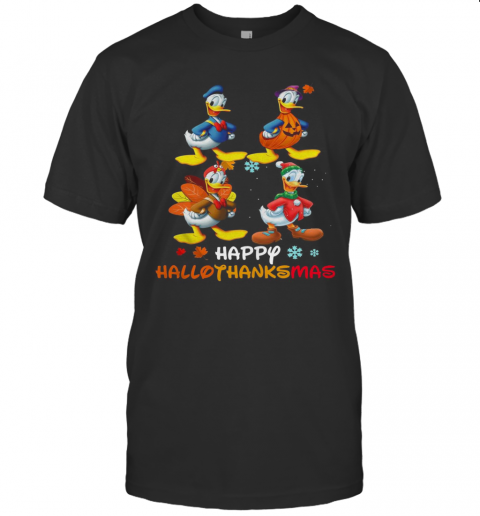 Donald Disney Halloween And Merry Christmas Happy Hallothanksmas T-Shirt Donald Disney Halloween And Merry Christmas Happy Hallothanksmas T-Shirt