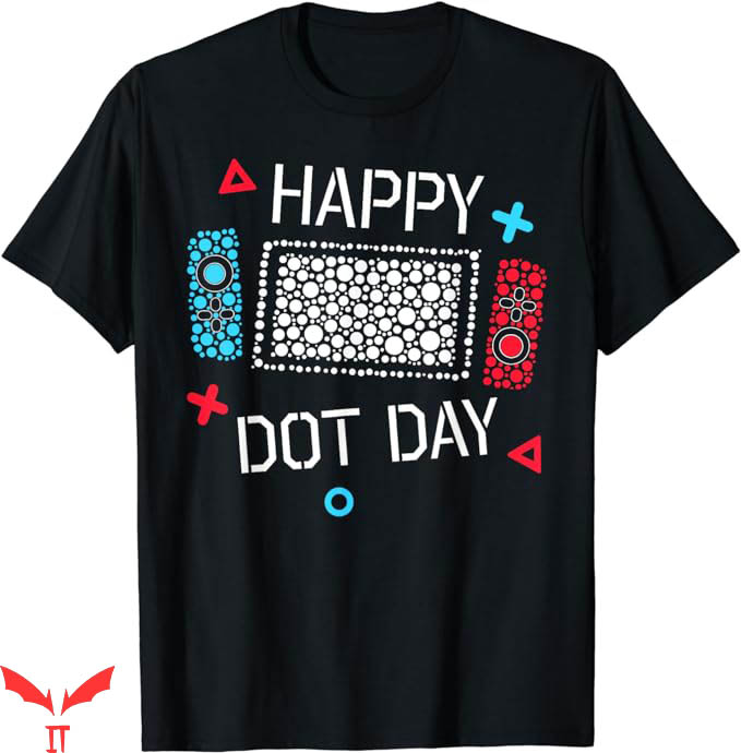 Dot Day T-Shirt Boy Game Controller Colourful Polka Dot Tee Dot Day T-Shirt Boy Game Controller Colourful Polka Dot Tee