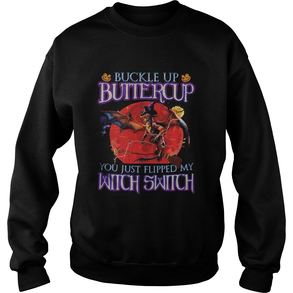 Dragon Halloween Buckle Up Buttercup you just flipped my witch switch sunset shirt Dragon Halloween Buckle Up Buttercup you just flipped my witch switch sunset shirt