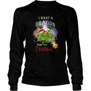 Dragon lovers I want a dragon for Christmas santa dragon sweater 3