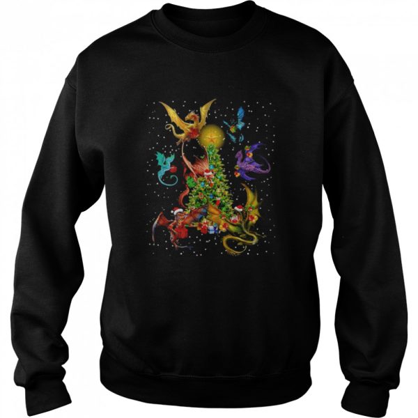 Dragons Around Christmas Tree Sweater T-shirt
