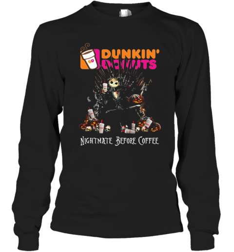 Dunkin' Donuts Nightmare Before Coffee King Jack Skellington T-Shirt Dunkin' Donuts Nightmare Before Coffee King Jack Skellington T-Shirt
