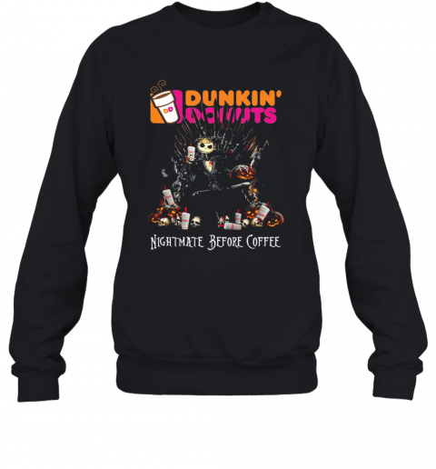 Dunkin' Donuts Nightmare Before Coffee King Jack Skellington T-Shirt Dunkin' Donuts Nightmare Before Coffee King Jack Skellington T-Shirt