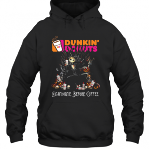 Dunkin Donuts Nightmare Before Coffee King Jack Skellington T Shirt 3