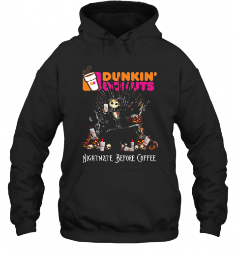 Dunkin' Donuts Nightmare Before Coffee King Jack Skellington T-Shirt Dunkin' Donuts Nightmare Before Coffee King Jack Skellington T-Shirt