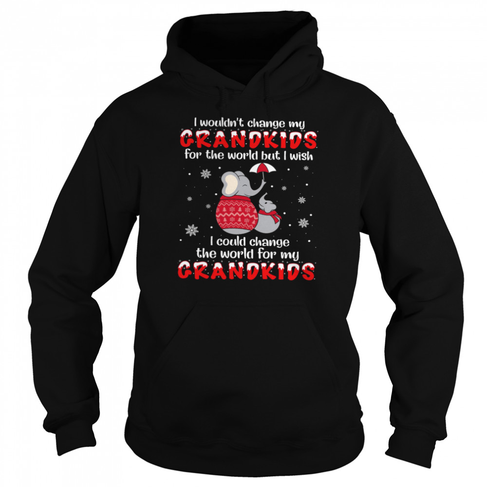 Elephant I Wouldn’t Change My Grandkids For The World But I Wish I Could Change The World For My Grandkids Shirt Elephant I Wouldn’t Change My Grandkids For The World But I Wish I Could Change The World For My Grandkids Shirt
