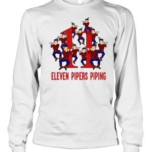Eleven Pipers Piping Song 12 Days Christmas Sweater T shirt 3