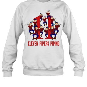 Eleven Pipers Piping Song 12 Days Christmas Sweater T shirt 4