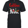 Elf Santa And Snowman Abbey Road Merry Christmas 2021 Shirt