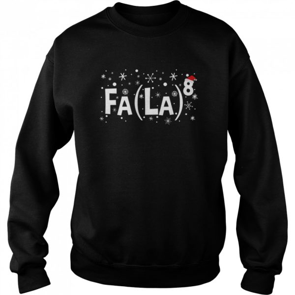Fa La 8 Santa Red Plaid Claus Fa La Math Teacher Christmas Shirt