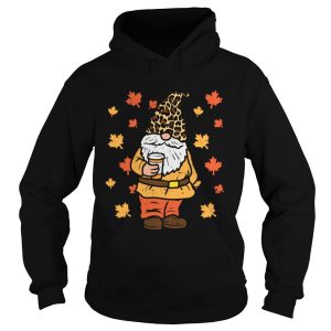 Fall Gnome Coffee Leopard Hat Halloween Thanksgiving Autumn shirt
