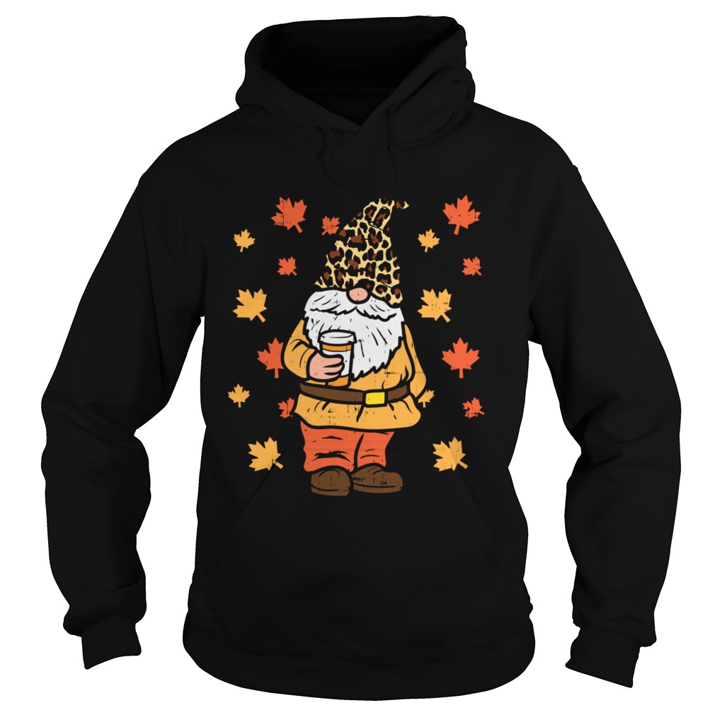 Fall Gnome Coffee Leopard Hat Halloween Thanksgiving Autumn shirt Fall Gnome Coffee Leopard Hat Halloween Thanksgiving Autumn shirt