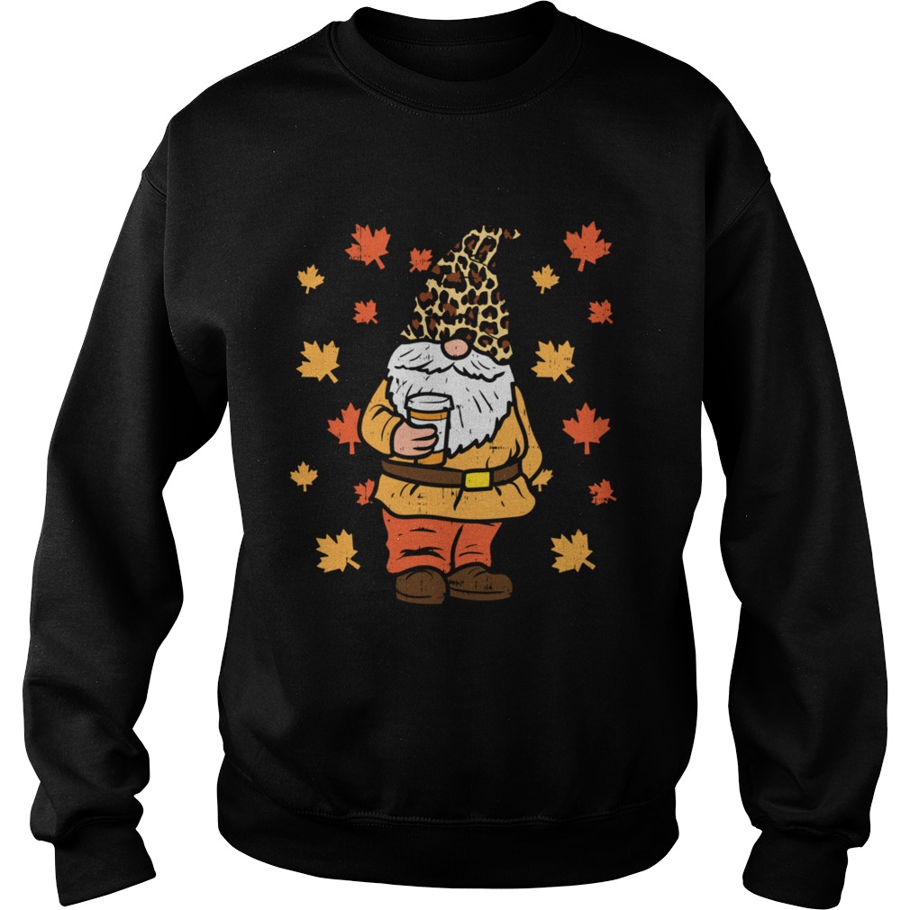 Fall Gnome Coffee Leopard Hat Halloween Thanksgiving Autumn shirt Fall Gnome Coffee Leopard Hat Halloween Thanksgiving Autumn shirt