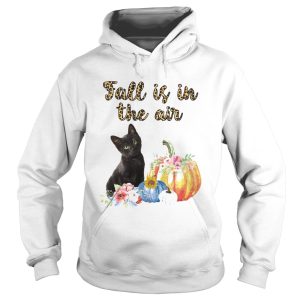 Fall Is In The Air Cat Pumpkin Flower shirt