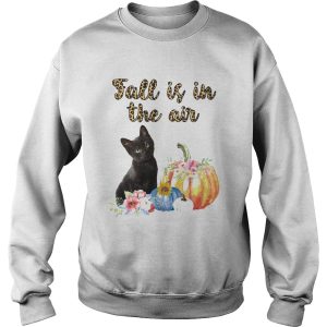 Fall Is In The Air Cat Pumpkin Flower shirt