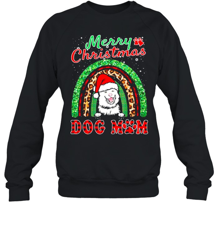 Finnish Lapphund Christmas Santa Hat Dog Mom Boho Rainbow T-shirt Finnish Lapphund Christmas Santa Hat Dog Mom Boho Rainbow T-shirt