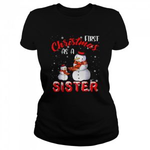 First Christmas As A Sister 2021 Pregnancy Announcement Shirt