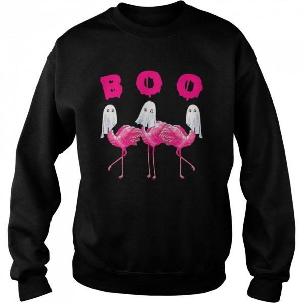 Flamingo Boo Happy Halloween shirt