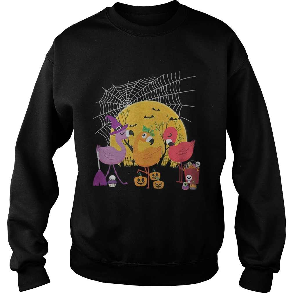 Flamingo Halloween Witch Demon Pumpkin TShirt Flamingo Halloween Witch Demon Pumpkin TShirt