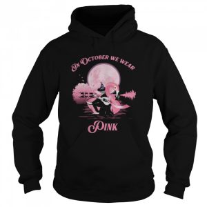 Flamingo in october we wear pink breast cancer awareness shirt 3