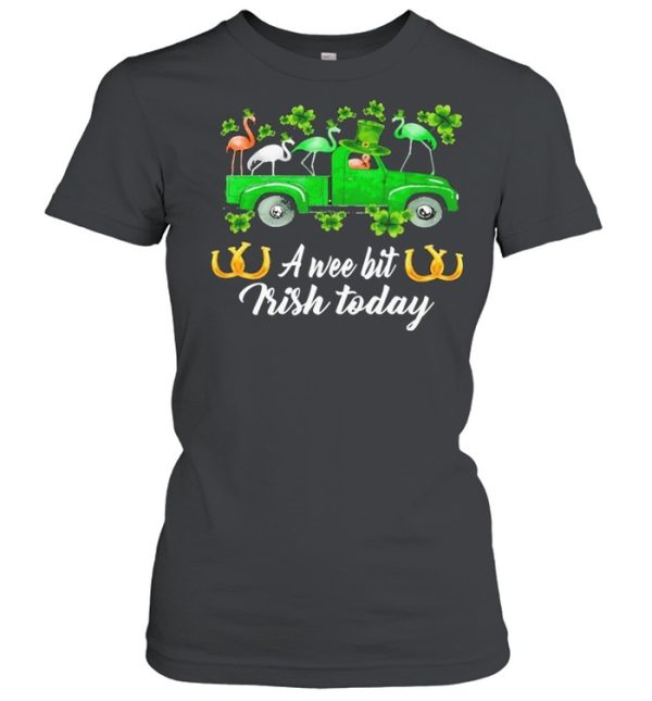 Flamingos Car St Patrick’s Day a wee bit Irish today shirt