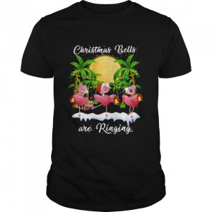Flamingos Christmas Bells Are Ringing Shirt