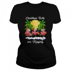 Flamingos Christmas Bells Are Ringing Shirt