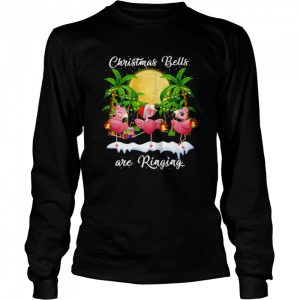 Flamingos Christmas Bells Are Ringing Shirt 3
