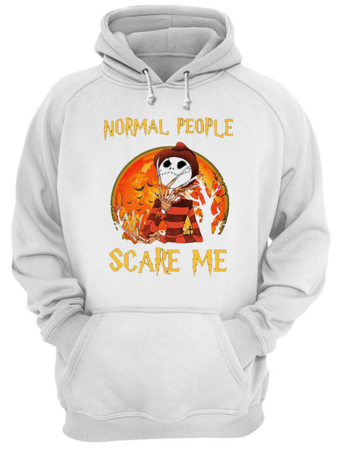 Freddy Krueger and Jack Skellington Normal People Scare Me shirt Freddy Krueger and Jack Skellington Normal People Scare Me shirt