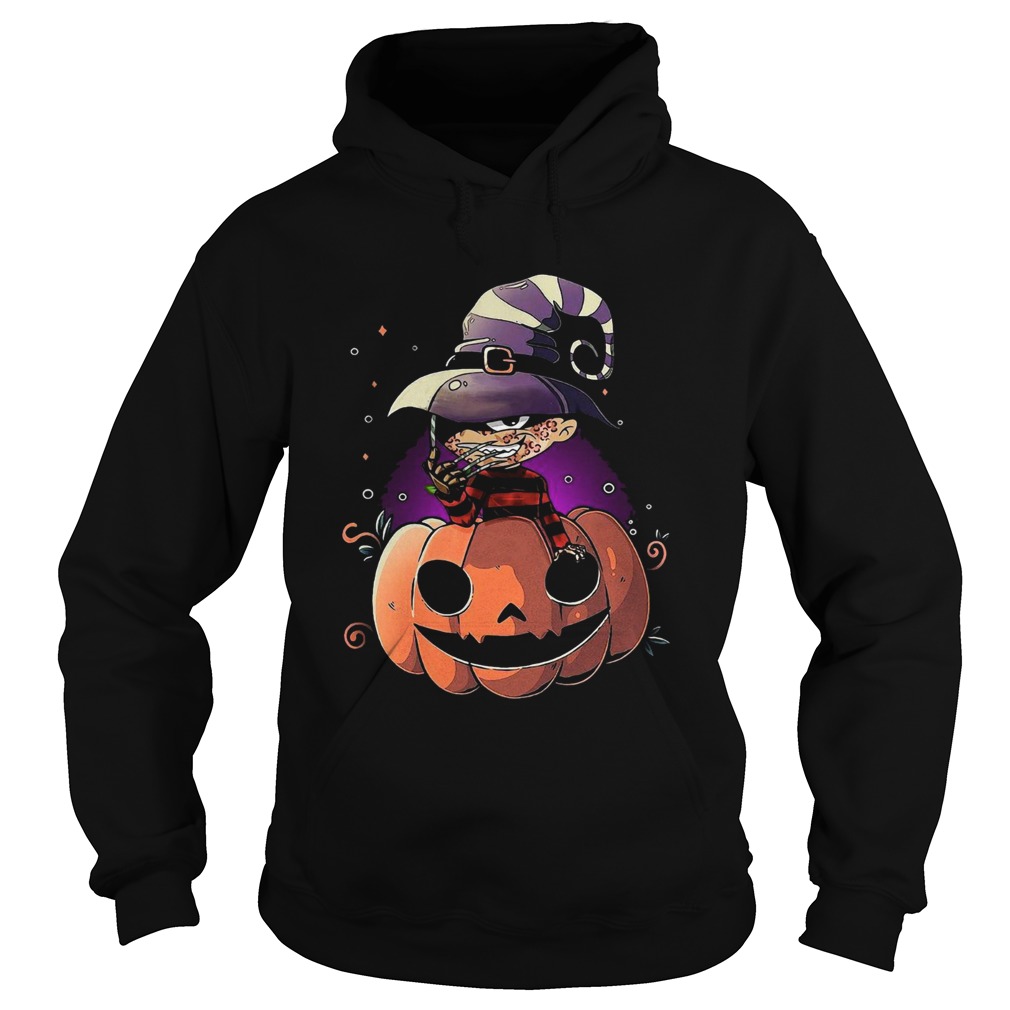 Freddy Krueger chibi on pumpkin halloween shirt Freddy Krueger chibi on pumpkin halloween shirt