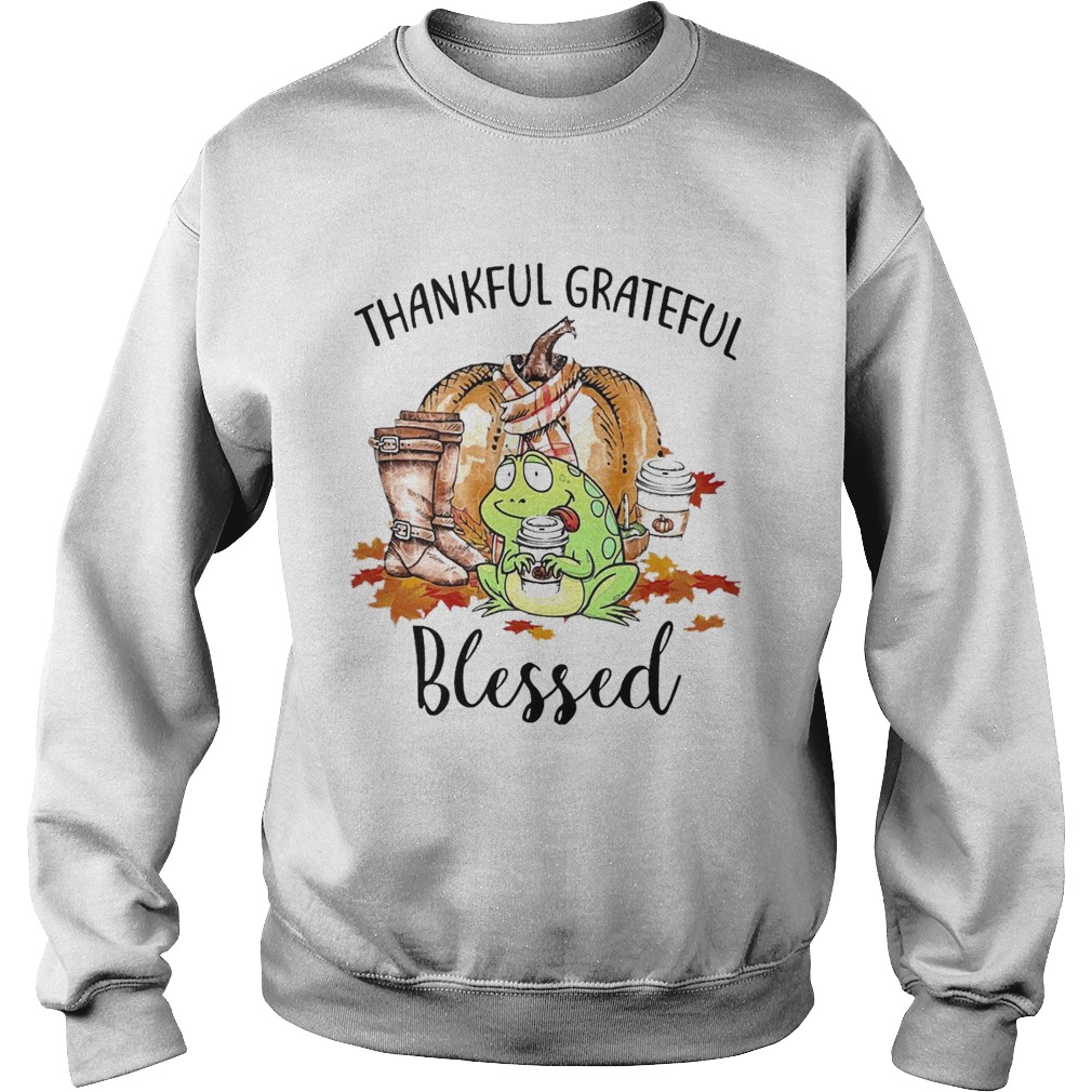 Frog Thankful Grateful Blessed Autumn Fall shirt Frog Thankful Grateful Blessed Autumn Fall shirt