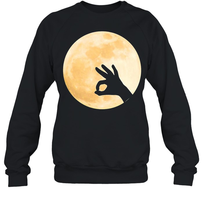 Full Moon Okay Hand Sign Ok Symbol Lunar Phase T-shirt Full Moon Okay Hand Sign Ok Symbol Lunar Phase T-shirt