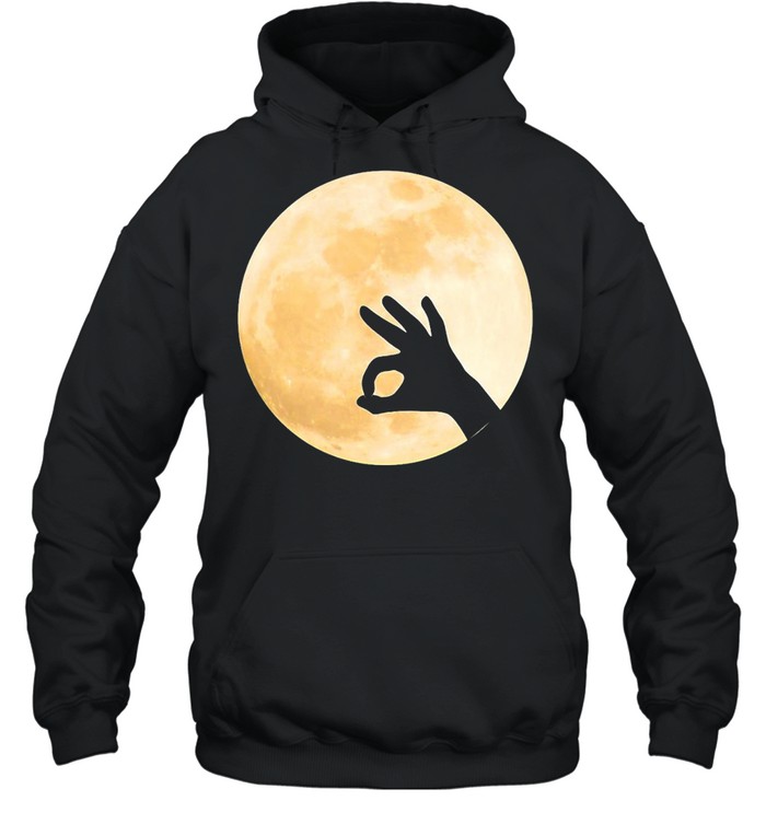 Full Moon Okay Hand Sign Ok Symbol Lunar Phase T-shirt Full Moon Okay Hand Sign Ok Symbol Lunar Phase T-shirt