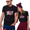 Funny Couple T-Shirt Beast Beauty Matching
