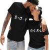 Funny Couple T-Shirt Boy Girl Matching