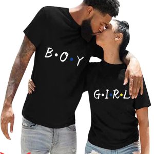Funny Couple T-Shirt Boy Girl Matching