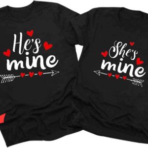 Funny Couple T-Shirt He And She Is Mine