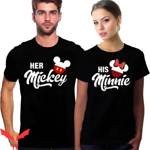 Funny Couple T-Shirt Her Mickey His Minnie