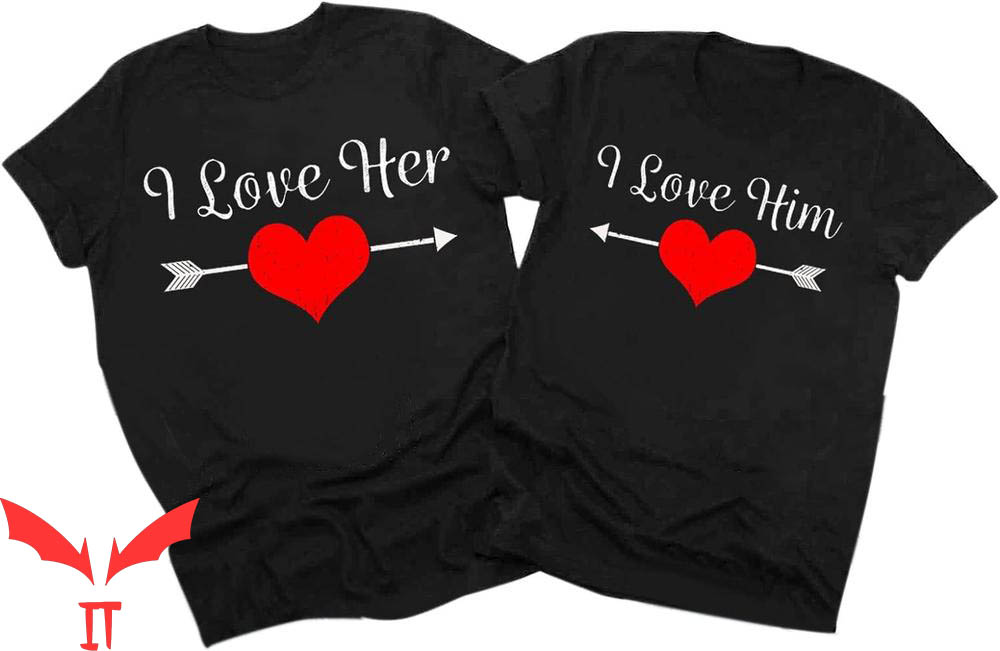 Funny Couple T-Shirt I Love Her And Him Funny Couple T-Shirt I Love Her And Him