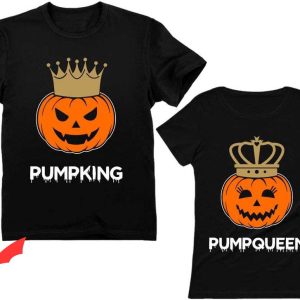 Funny Couple T-Shirt King and Queen Pumpkin