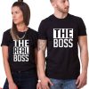 Funny Couple T-Shirt The Boss And The Real Boss
