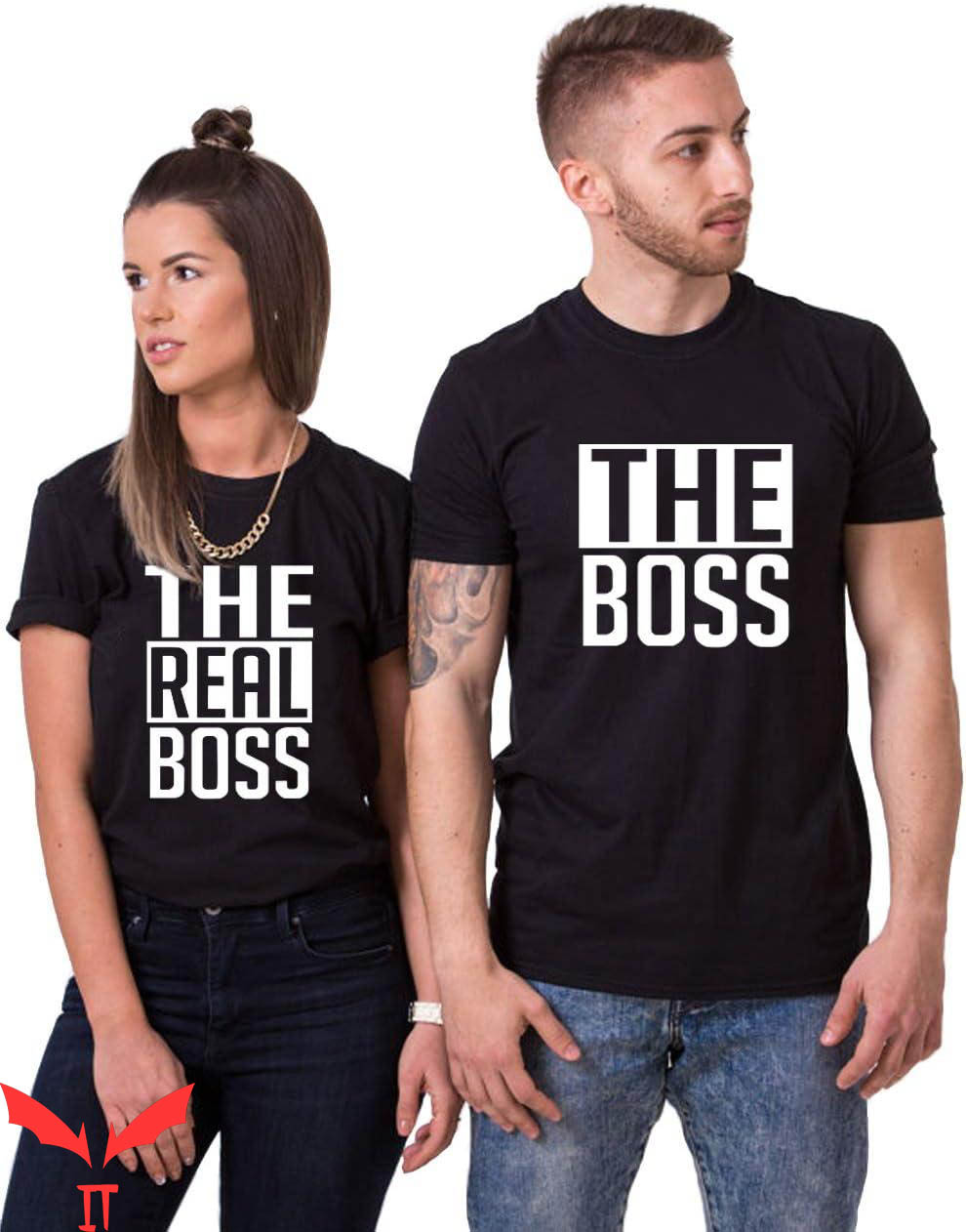 Funny Couple T-Shirt The Boss And The Real Boss Funny Couple T-Shirt The Boss And The Real Boss