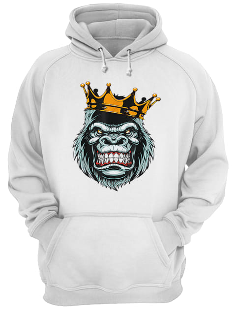 Funny Gorilla King ferocious gorilla on with crown Halloween shirt Funny Gorilla King ferocious gorilla on with crown Halloween shirt