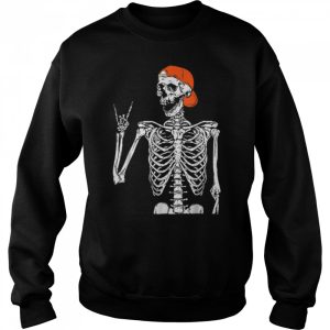Funny Halloween Punk Rocker Skeleton Hand Rock On Costume T Shirt B0BKL4LCXK 4