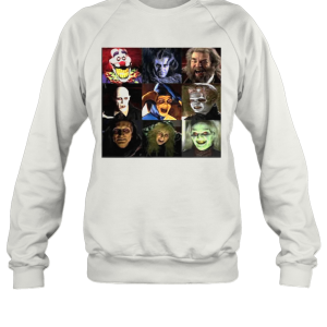 Funny Horror Characters Face Halloween T-Shirt